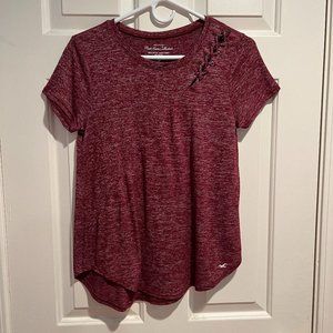 Heather Red Hollister Flowy T-Shirt
